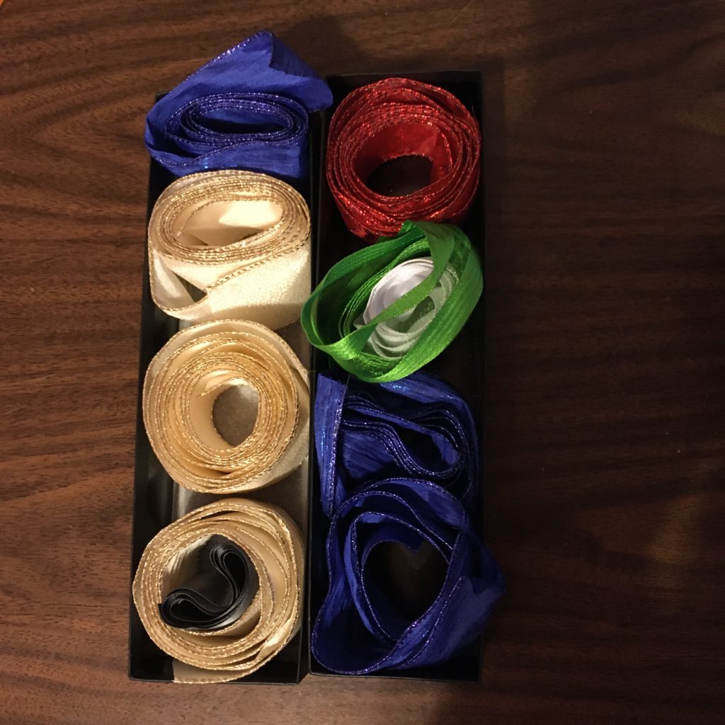 salvaged gift ribbon